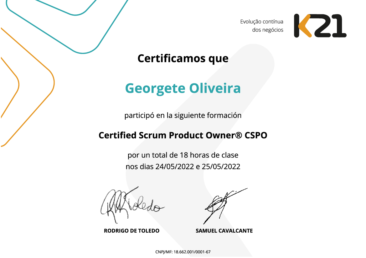 Certificado K21